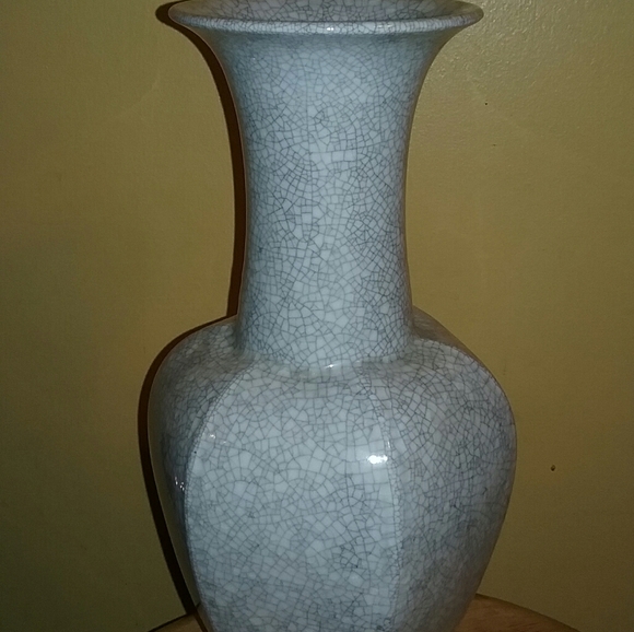 Avon Other - AVON PORCELAIN CRACKLE VASE GRAY 12" TALL Avon Other - AVON PORCELAIN CRACKLE VASE GRAY 12" TALL